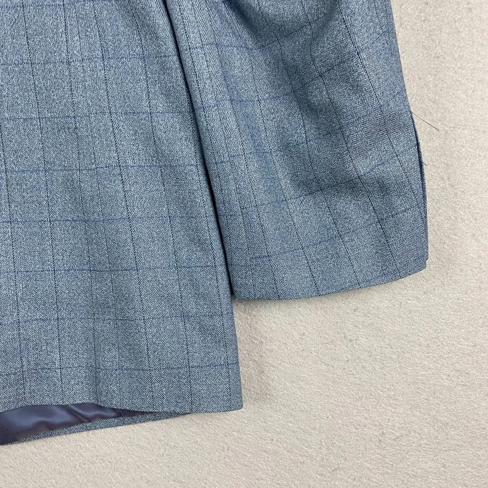 LRL Ralph Lauren Sport Coat Mens 44L Long Wool silk Plaid Blazer $295 NEW